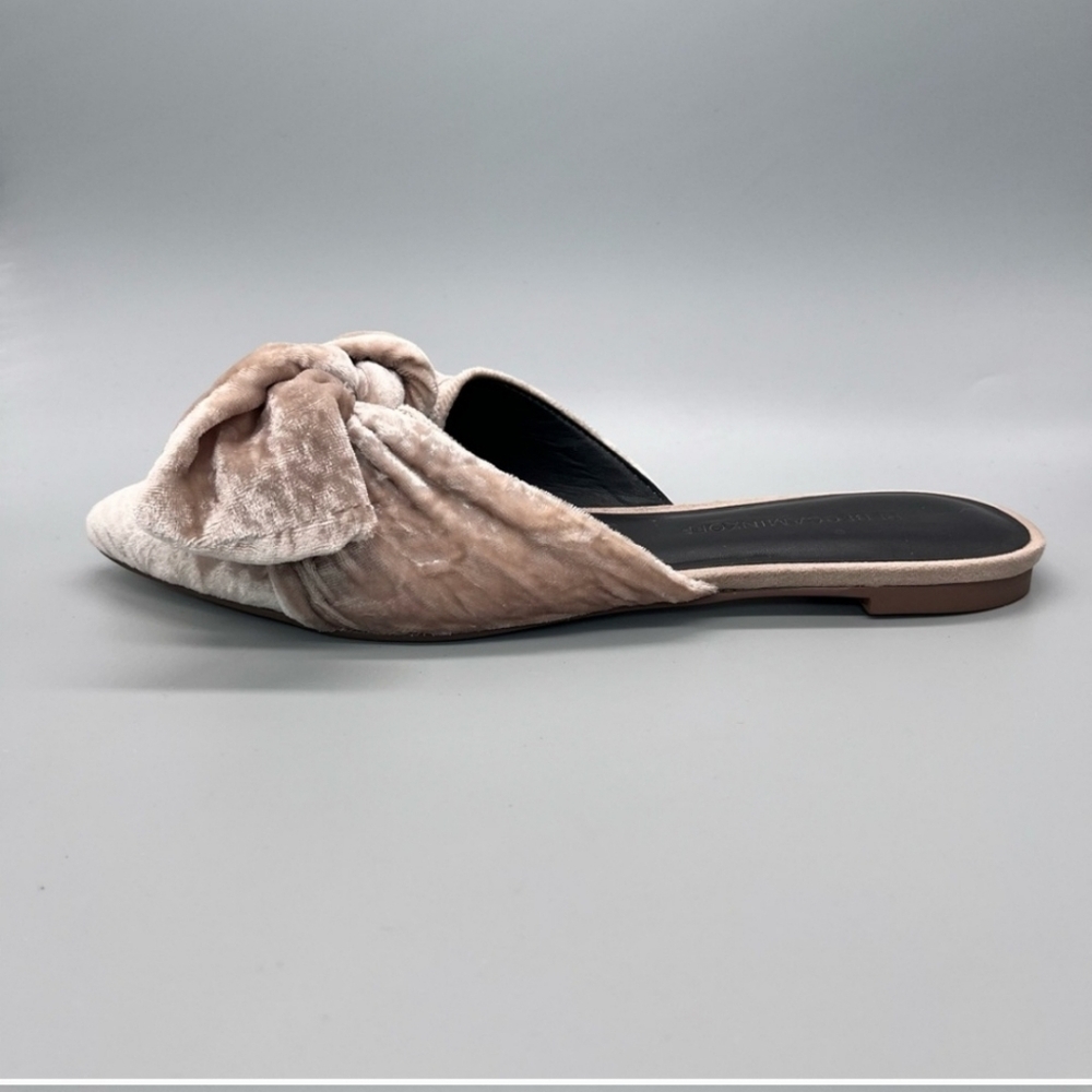 Sz 7 Rose Crushed Velvet Rebecca Minkoff Mules - Picture 5 of 6